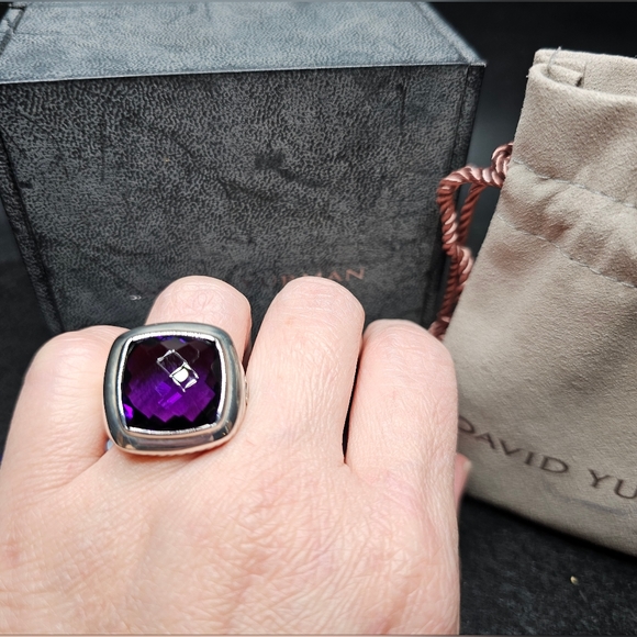 Retired David Yurman Sterling Albion Amethyst Ring(unisex) - Picture 7 of 16